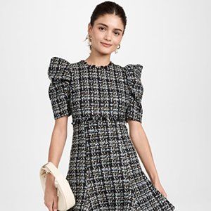 NWT LIKELY Alia Tweed Puffed Shoulder Dress - Sz 4